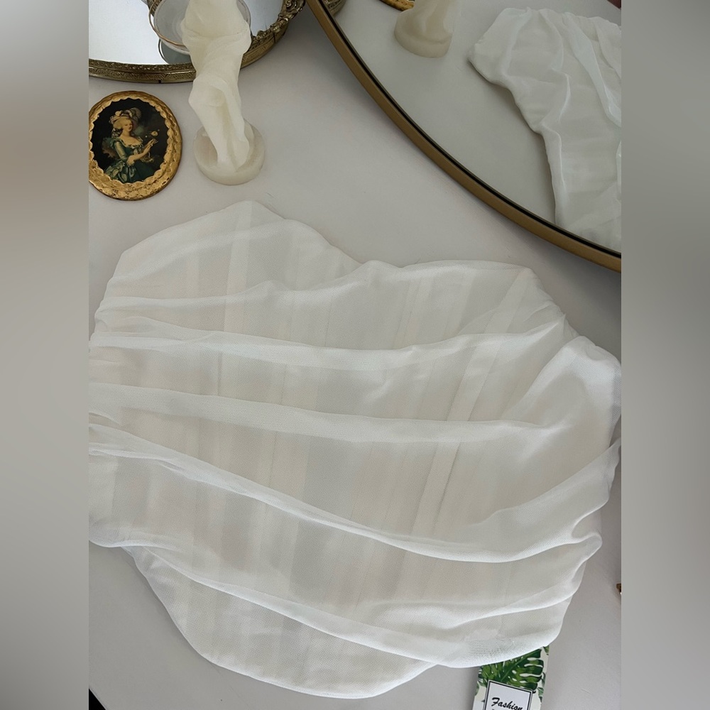 NWT White Corset Top Size Large